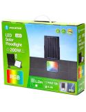 Caja Proyector Solar LED RGB 200W con Panel 2m – IP66 Exterior con Mando