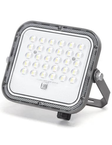 Projetor solar LED RGB de 50 W com painel de 2 m – IP66 para uso externo com controle remoto.