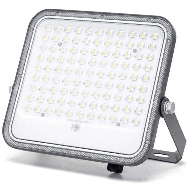 Projetor solar LED RGB de 150 W com painel de 2 m – IP66 para uso externo com controle remoto.