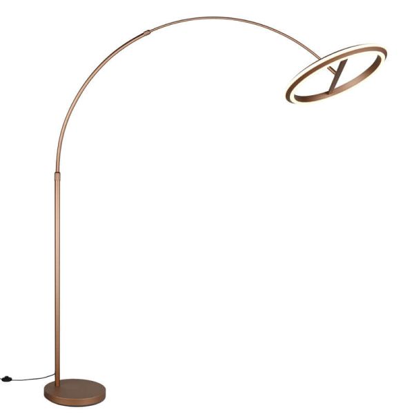 Luminária de chão em arco LED AMADOR, dimerizável, cor café, 21W – 2400 lúmens – 2300+3000+4000K
