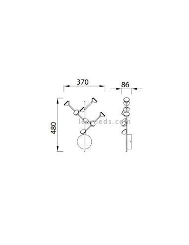 Applique murale mesure 24W de la série ADN de Mantra Ilumiación 6264 au meilleur prix | Éclairage LeonLeds