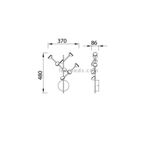 Applique murale mesure 24W de la série ADN de Mantra Ilumiación 6264 au meilleur prix | Éclairage LeonLeds