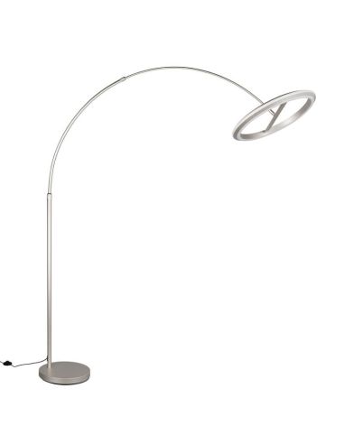 Lampadaire LED AMADOR 21 W 2400 lm, intensité variable, interrupteur DIP, 2300 + 3000 + 4000 K, IP20, finition nickel.