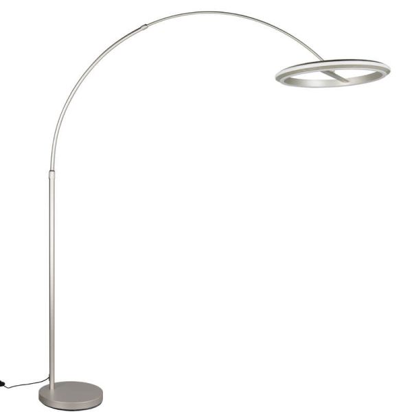 Lámpara de pie LED AMADOR 21W 2400lm regulable DIP SWITCH 2300+3000+4000K IP20 Níquel