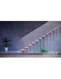 Perfil de Aluminio LED Tipo D Negro Lacado 2,02m Superficie Slim para Tiras 10mm
