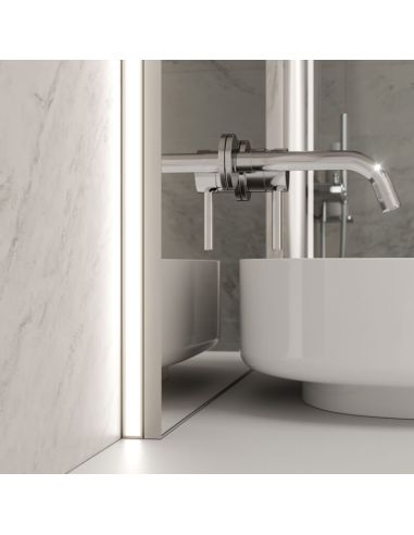 Profilé LED en aluminium type D, laqué noir, 2,02 m, surface mince pour rubans de 10 mm