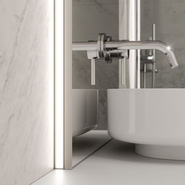 Perfil de Aluminio LED Tipo D Negro Lacado 2,02m Superficie Slim para Tiras 10mm