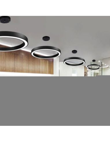 Lámpara LED redonda colgante HL-5575 negro, Ø1200mm 80W/120W/150W - 3000K/4000K/5700K