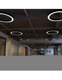 Suspension LED ronde noire HL-5575, Ø 1200 mm, 80 W/120 W/150 W - 3000 K/4000 K/5700 K