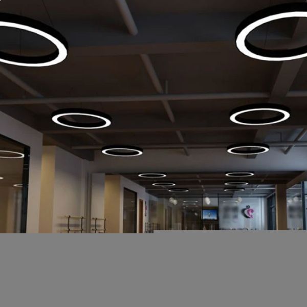 Lámpara LED redonda colgante HL-5575 negro, Ø1200mm 80W/120W/150W - 3000K/4000K/5700K