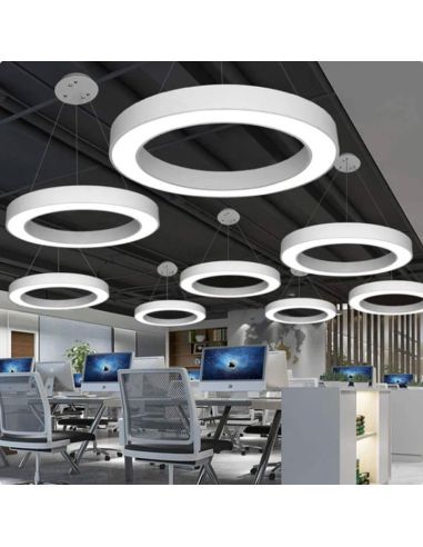 Suspension LED ronde noire HL-5575, Ø 1200 mm, 80 W/120 W/150 W - 3000 K/4000 K/5700 K