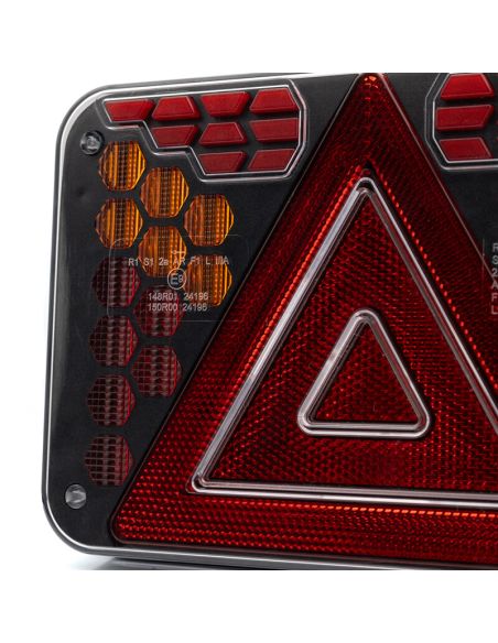 Détail du feu arrière LED néon HORUS LZD 3215- 7 fonctions 12V (côté gauche ou paire)