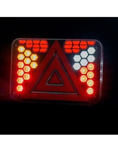 HORUS LZD 3215 - Luz Piloto Traseira de LED Neon 12V com 7 Funções (Lado Esquerdo ou Par)