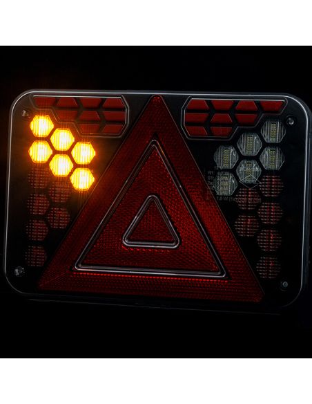 Intermitente Piloto LED Trasero HORUS LZD 3215- 7 Funciones 12V Neón (Lado Izquierdo o Pareja)