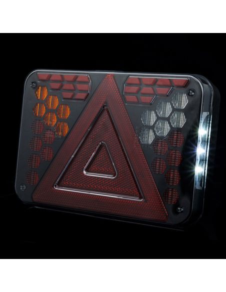 HORUS LZD 3215 - Éclairage de plaque d'immatriculation arrière à LED néon 12 V à 7 fonctions (côté gauche ou paire)