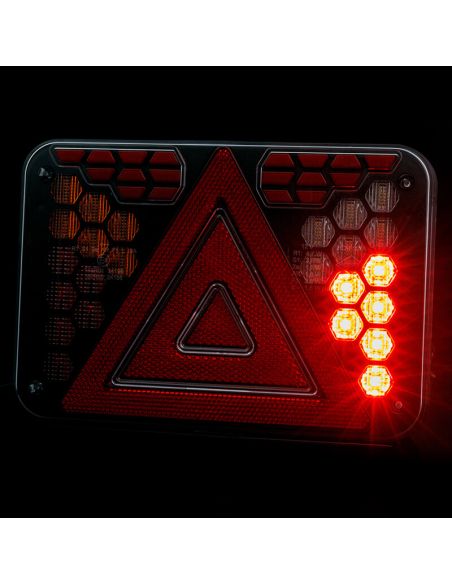 HORUS LZD 3215 - Farol de Neblina Traseiro de LED Neon 12V com 7 Funções (Lado Esquerdo ou Par)