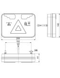 Medidas de Piloto LED Trasero HORUS LZD 3215/3216 - 7 Funciones 12V Neón (Lado Izquierdo, Derecho o Pareja)