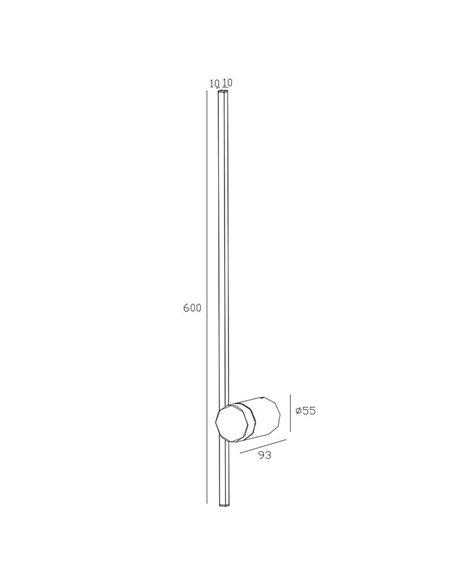 Aplique de pared LED TOBAGO oro 3000K, 7W  9W y 12W