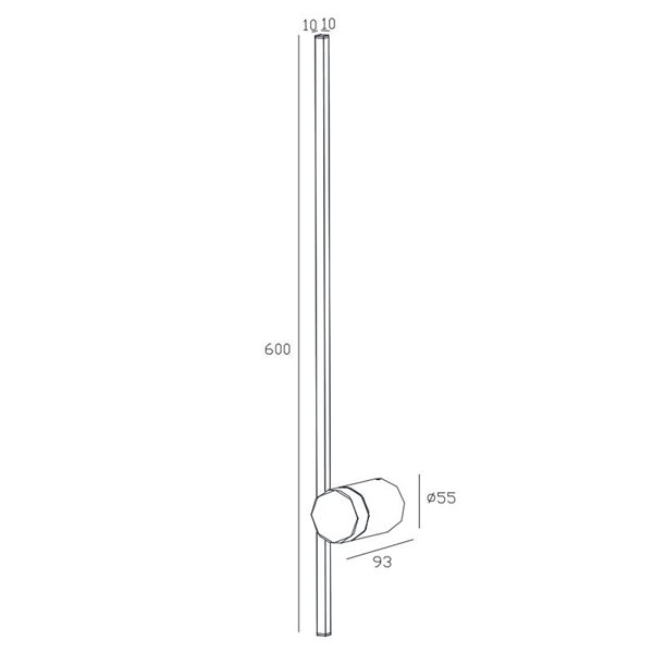 Aplique de pared LED TOBAGO oro 3000K, 7W  9W y 12W