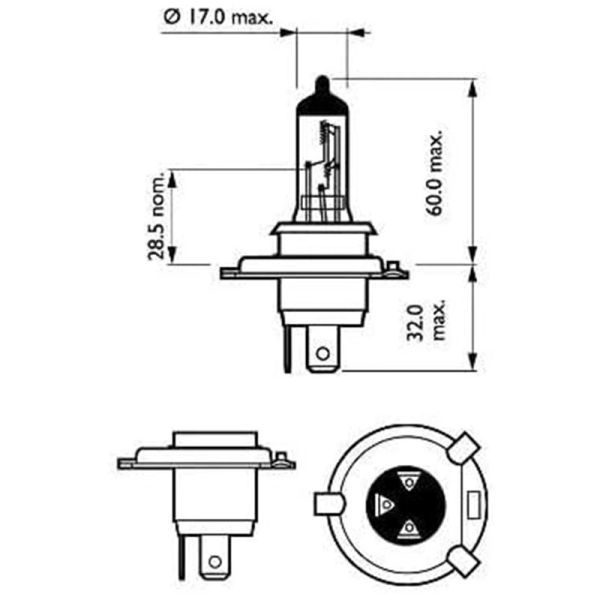 Ampoules halogènes H4 X-tremeVision +130% 12V, phares