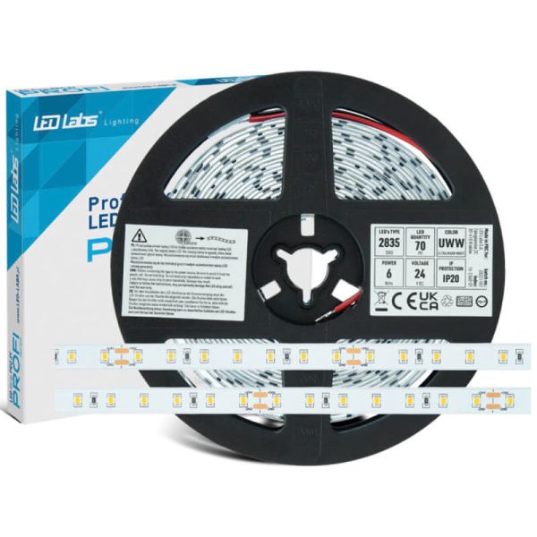 Tira LED Profesional PROFI 24V 2835 SMD 6W/m RA90 IP20 Rollo 5 Metros