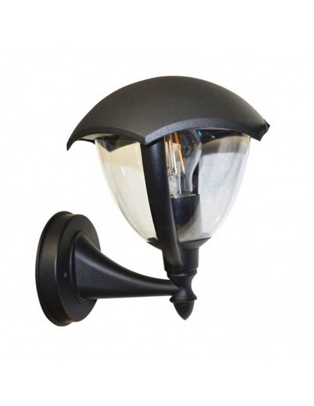 Aplique de Pared para Jardín estanco en Aluminio Negro para bombilla E27 de Vtac | LeonLeds Iluminación