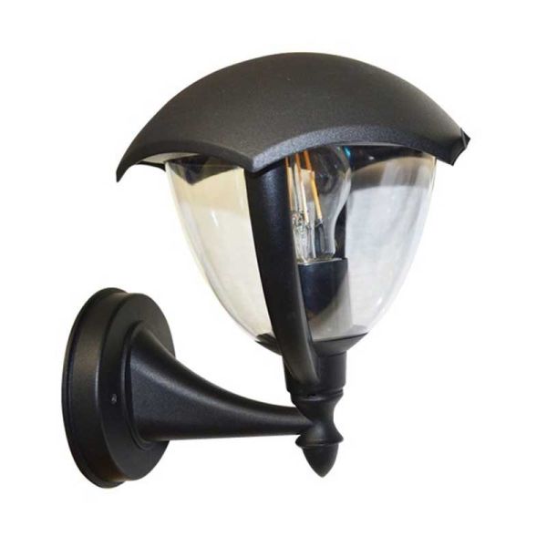 Wasserdichte Gartenwandleuchte Vtac aus schwarzem Aluminium für E27-Leuchtmittel | LeonLeds Lighting