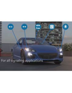 Bombilla LED Intermitente P21W Ámbar 12V Philips Ultinon Pro6000 Pack 2 2