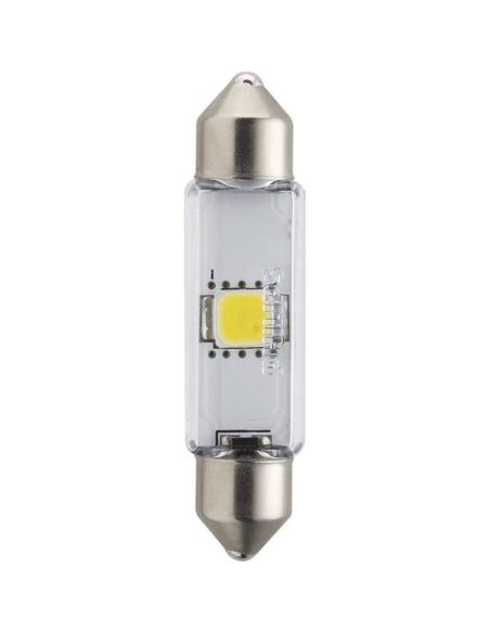Ampoule navette Philips Standard SV8.5 38 mm 12 V 10 W pour éclairage intérieur et de plaque d'immatriculation