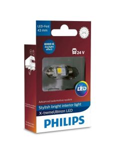Bombilla LED Festoon 43mm 24V 6000K Philips X-tremeUltinon Interior Camión