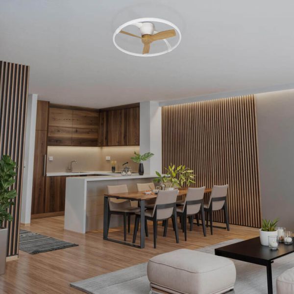 Ventilador de techo LED Nepal Haya Mini Mantra 7803 | LeonLeds