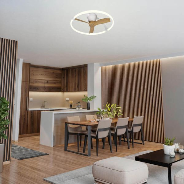 Ambiente Ventilador de techo LED Nepal Haya Mini Mantra 7803 | LeonLeds