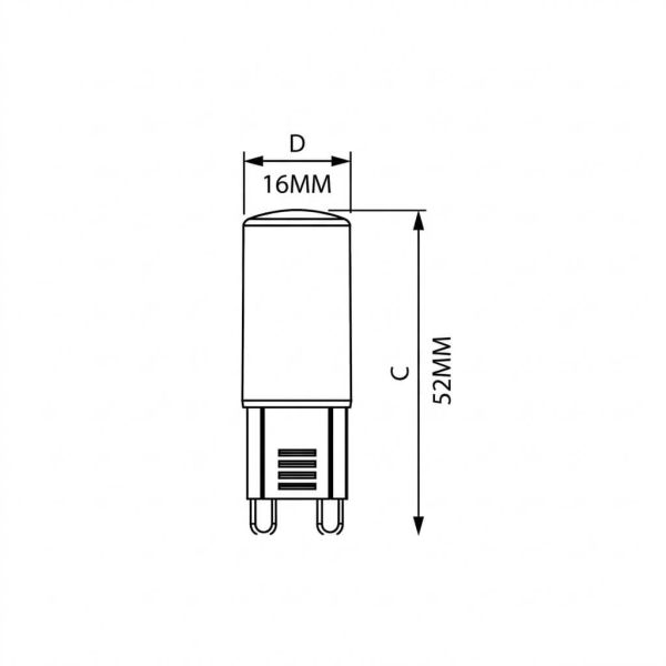 Ampoule LED Philips CorePro G9, dimensions : 3,7 W (équivalent 40 W), 480 lm, blanc chaud 2 700 K