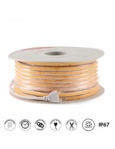 Bande LED COB 220 V 14 W/m IP67 Haute densité 520 LED/m IRC 90 Dimmable par triac