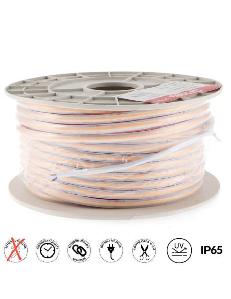 Tira LED COB 220V 10W/m IP65 Alta Densidad 260LED/m Regulable Triac Rollo 50m
