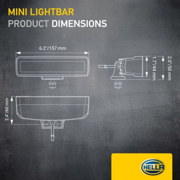 Barra LED retangular de longo alcance...