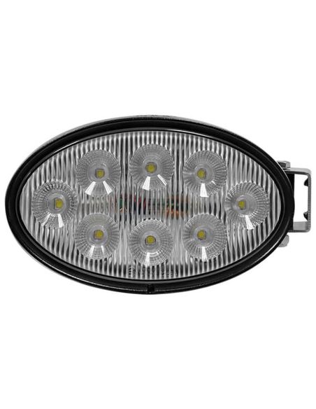 Projecteur de travail ovale à LED 56 W 5320 lm IP69K, connecteur Deutsch, montage latéral ou inférieur