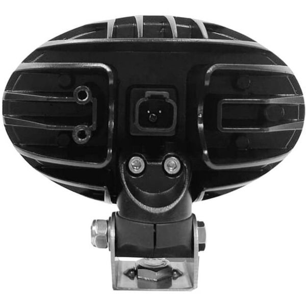 Luz de trabalho traseira oval em LED, 56 W, 5320 lm, IP69K, conector Deutsch, montagem lateral ou inferior.