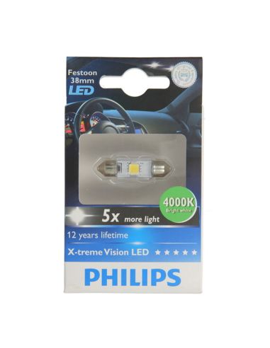 Bombilla LED PHILIPS FESTOON -38mm- 4000K X-treme Vision LED 12V