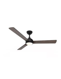 Ventilador de techo LED VELYX 132cm negro/madera oscura 56W 2500lm CCT regulable mando IP20