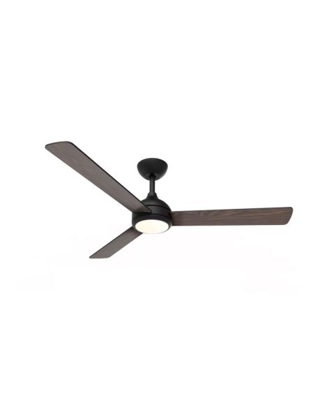 Ventilador de techo LED VELYX 132cm negro/madera oscura 56W 2500lm CCT regulable mando IP20