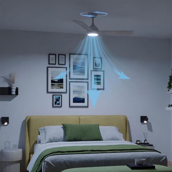 " palas reversibles VELYX 132cm blanco/madera clara 56W 2500lm CCT regulable