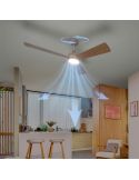 " palas reversibles VELYX 132cm blanco/madera clara 56W 2500lm CCT regulable