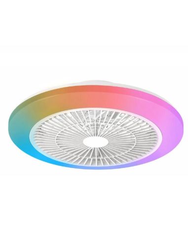 Plafón ventilador LED de techo AMIGO RGB 50cm 40W+20W CCT regulable + RGB mando IP20