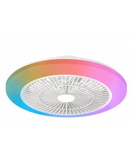Plafón ventilador LED de techo AMIGO RGB 50cm 40W+20W CCT regulable + RGB mando IP20