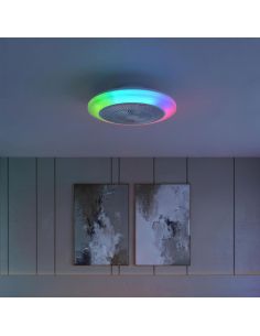 ventilador plafond LED AMIGO RGB 50 cm 40 W + 20 W à température de couleur variable + télécommande RGB IP20 2