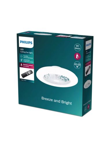 Plafón ventilador LED AMIGO Cielo Estrellado 49cm 42W+20W 4400lm CCT regulable mando IP20