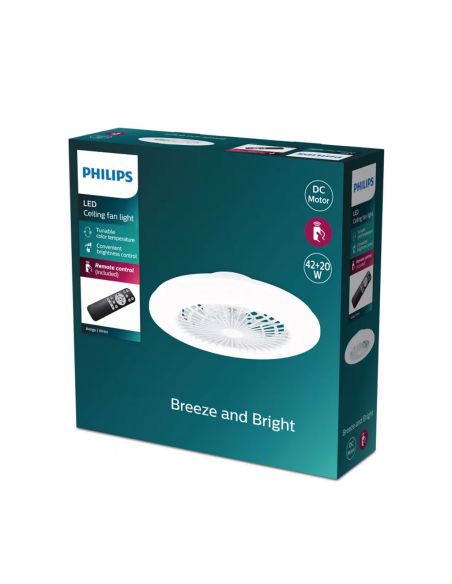 Plafón ventilador LED AMIGO Cielo Estrellado 49cm 42W+20W 4400lm CCT regulable mando IP20