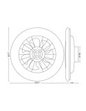 Plafón Ventilador LED AMIGO Cielo Estrellado 57cm 25W+60W 6500lm CCT regulable mando IP20
