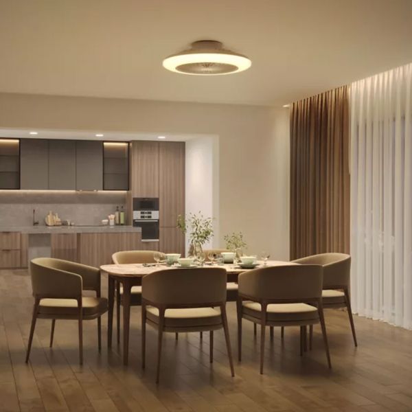 Ventoinha LED AMIGO Starry Sky 57cm 25W+60W 6500lm CCT dimerizável com controle remoto IP20